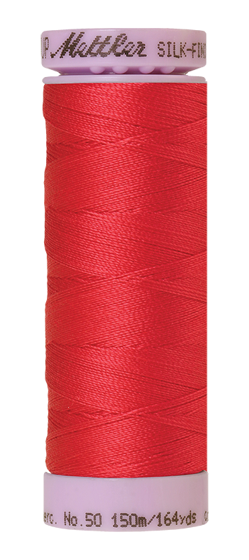 Mettler Silk-finish 50wt Solid Cotton Thread 164yd/150m Geranium