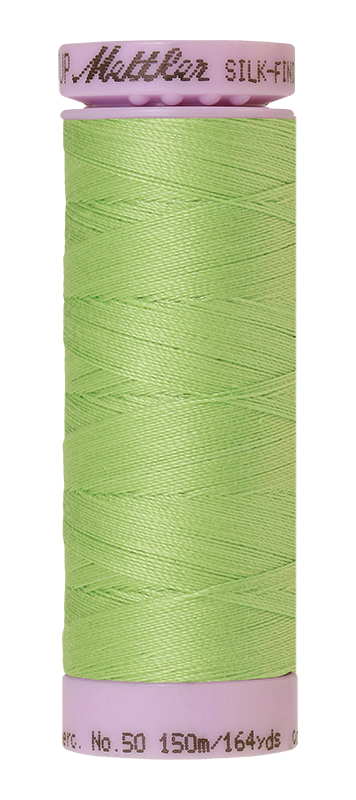 Mettler Silk-finish 50wt Solid Cotton Thread 164yd/150m Jade Lime
