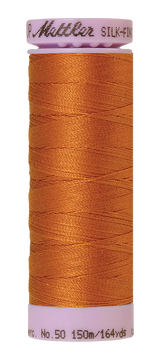 Mettler Silk-finish 50wt Solid Cotton Thread 164yd/150m Golden Oak