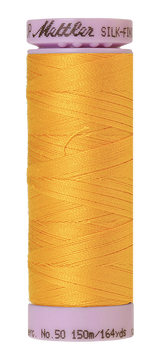 Mettler Silk-finish 50wt Solid Cotton Thread 164yd/150m Citrus
