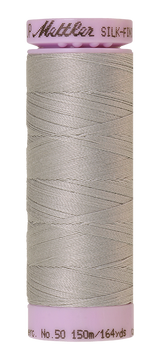 Mettler Silk-finish 50wt Solid Cotton Thread 164yd/150m Ash
