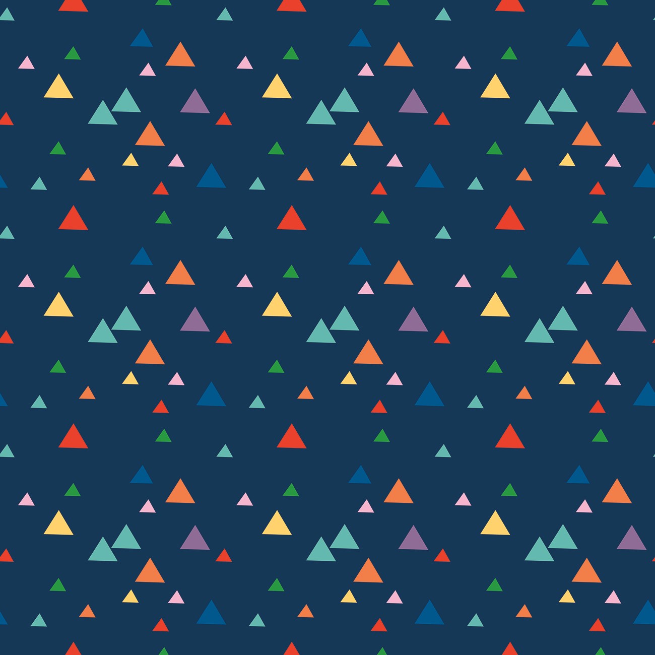 Riley Blake Designs - Lets Play Triangles Navy - C11884R-NAVY