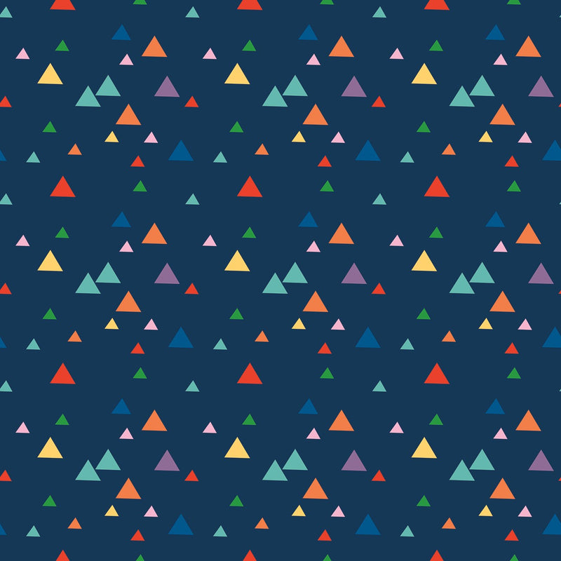 Riley Blake Designs - Lets Play Triangles Navy - C11884R-NAVY