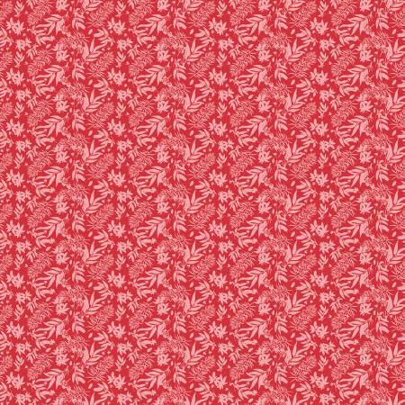 Riley Blake Floral Gardens Leaves Red C14365R-RED