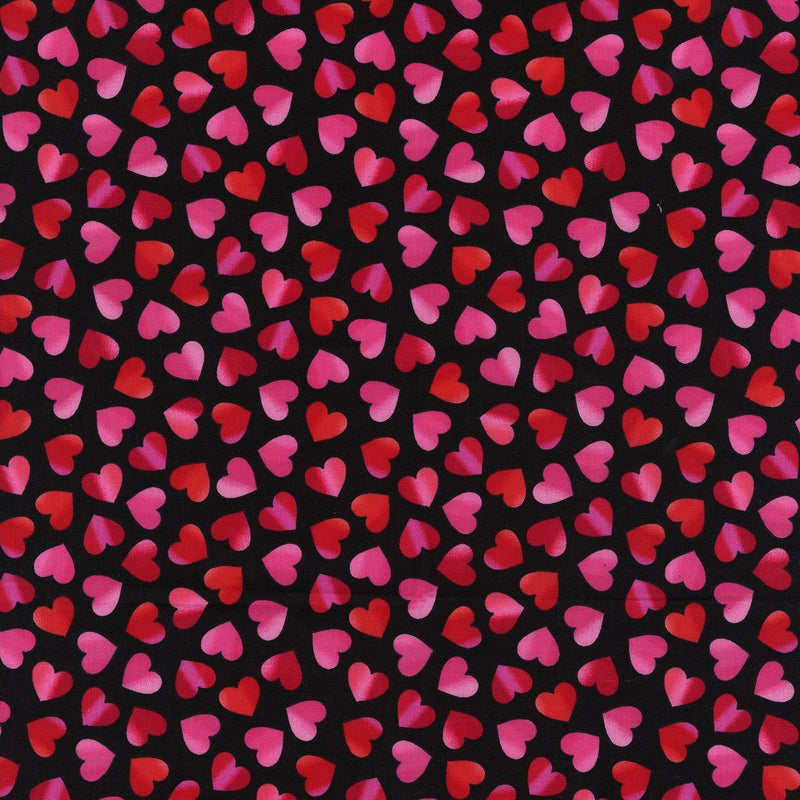 Timeless Treasures Red Large Ombre Hearts