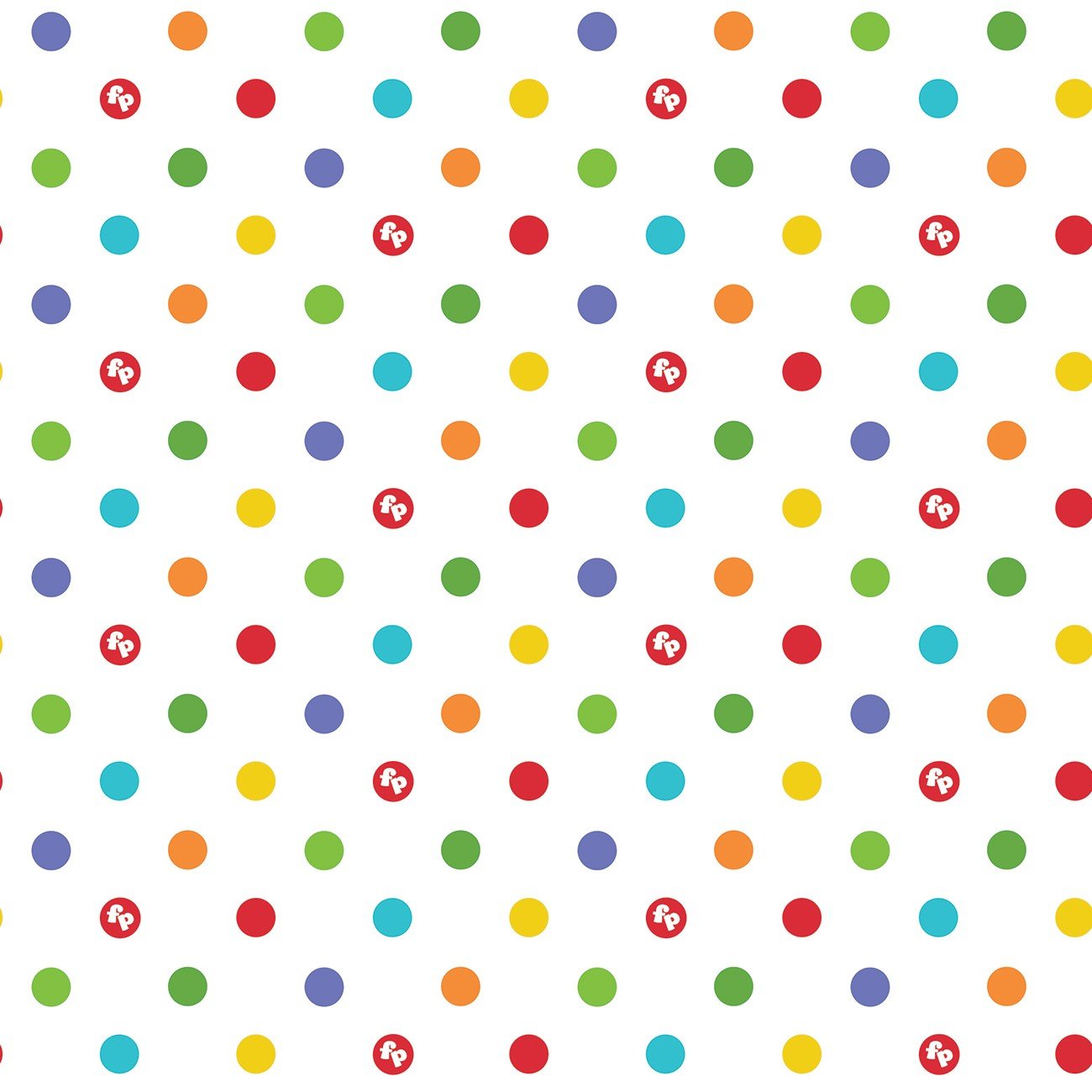 Riley Blake -  Fisher-Price Dots White - C9764R-WHITE