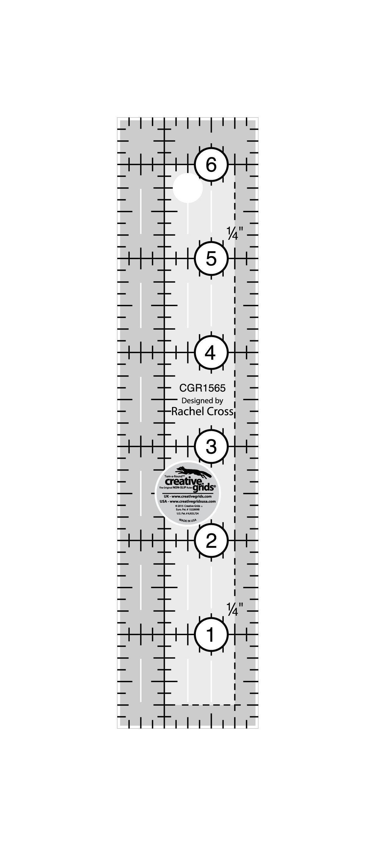 Creative Grids Quilt Ruler 1-1/2in x 6-1/2in