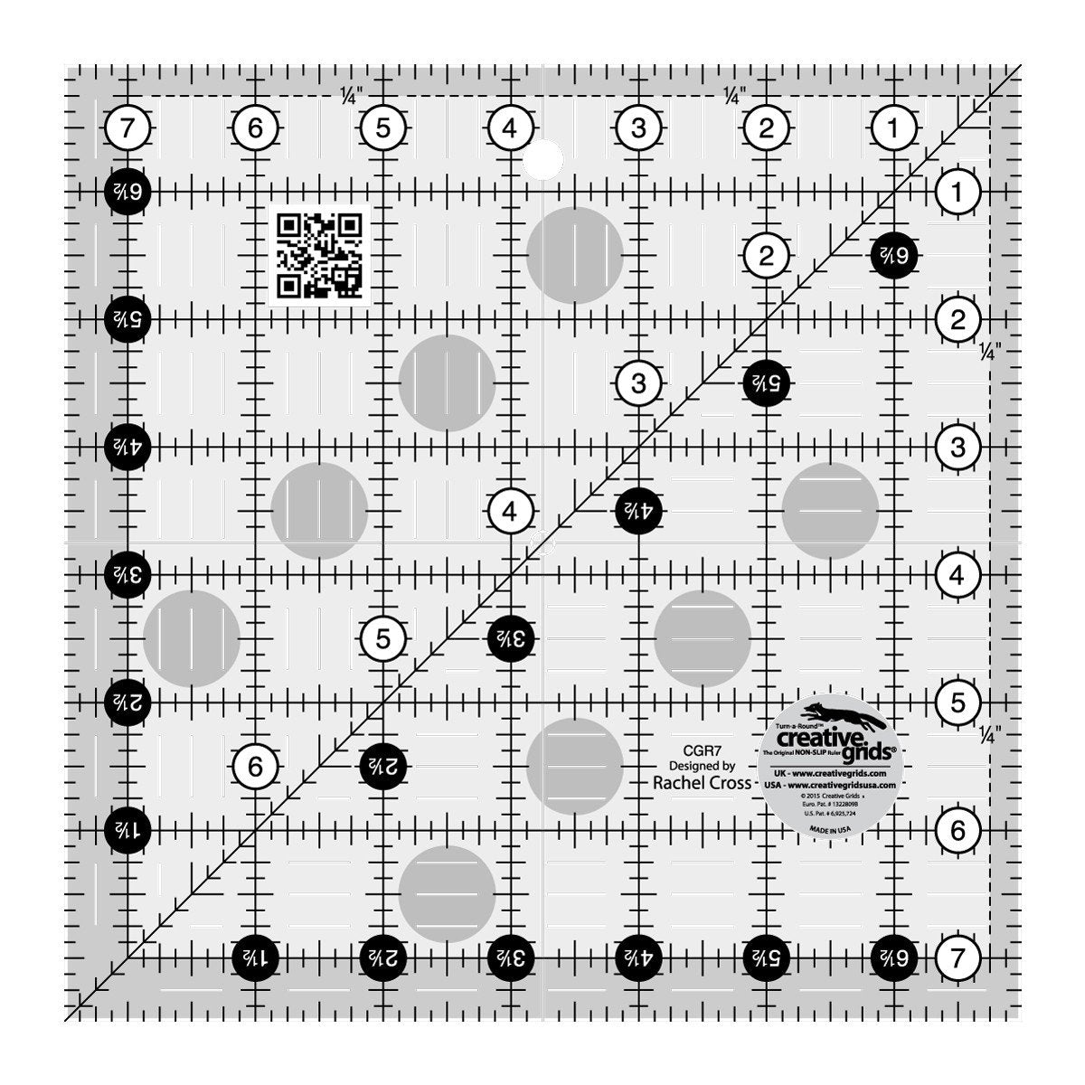 Creative Grids Quilt Ruler 7-1/2in Square