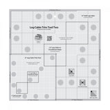 Creative Grids Log Cabin Trim Tool Two 6" & 12" Blocks Quilt Ruler