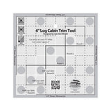 Creative Grids 6" Log Cabin Trim Tool Quilt Ruler