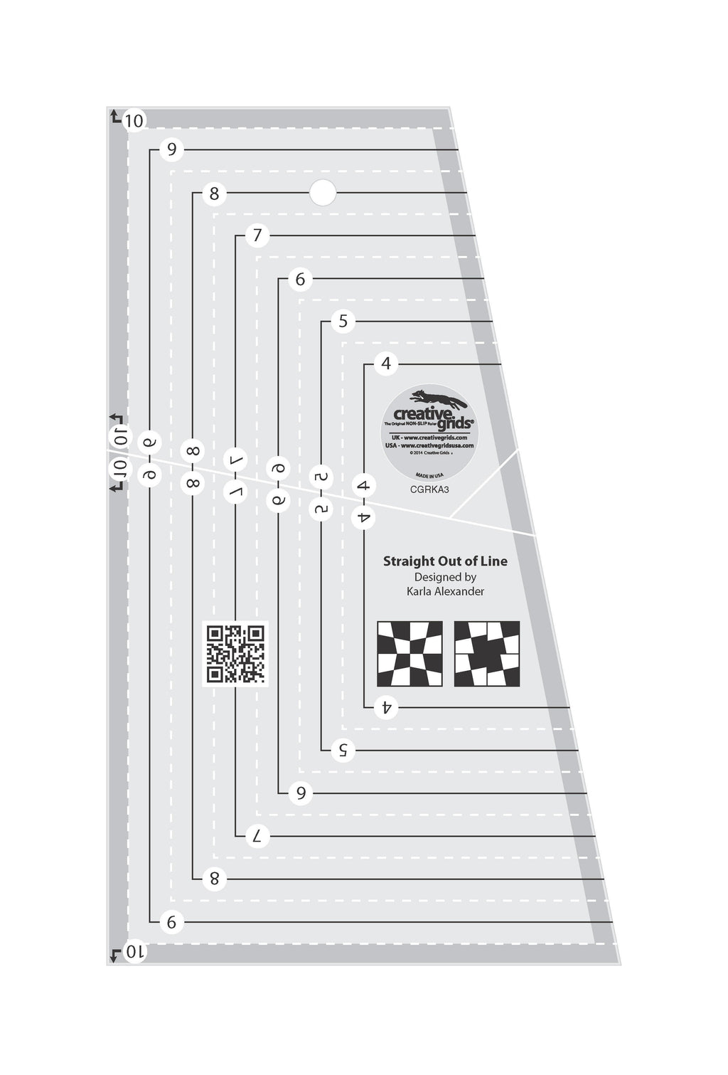 Creative Grids Simple 7/8 Triangle Maker Quilt Ruler