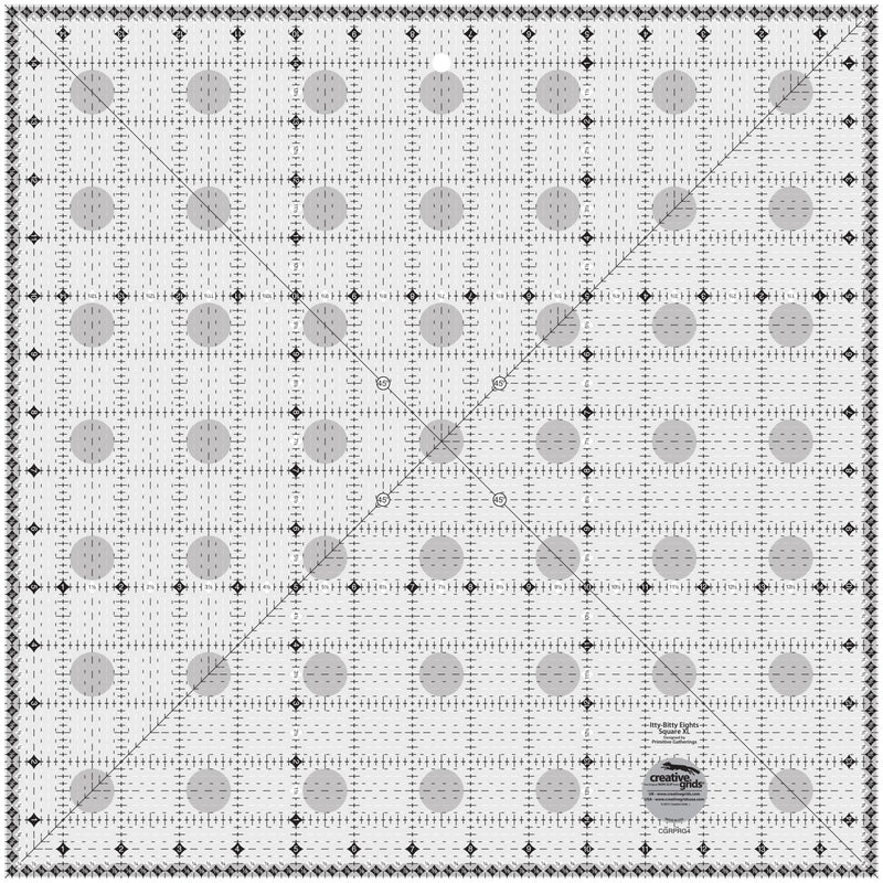 Creative Grids Itty-Bitty Eights Square XL 15in x 15in Quilt Ruler