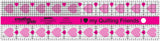 Creative Grids I Love My Quilt Friends Quilt Ruler 2.5" x 10"