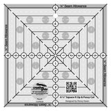 Creative Grids 6.5" Square It Up or Fussy Cut Square Quilt Ruler