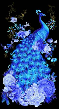 Black Royal Blue Peacock Metallic Panel