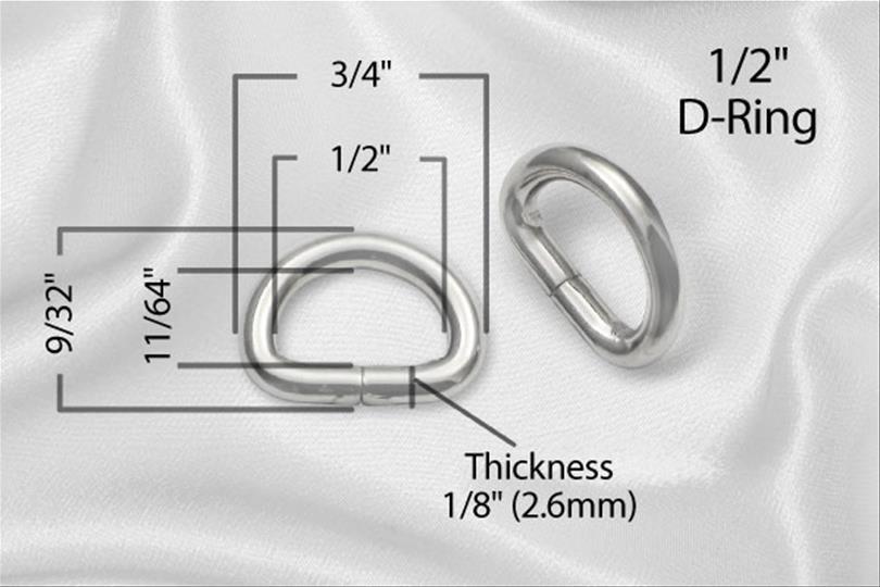 1/2" (12mm) Metal D-Ring