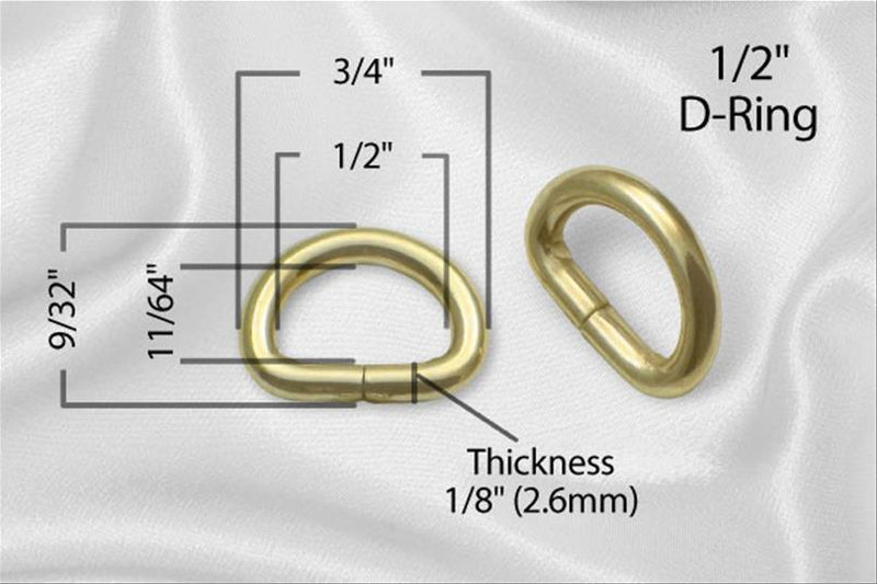 1/2" (12mm) Metal D-Ring