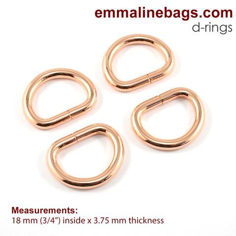 D-Rings 3/4" Gold Finish (4 pack)