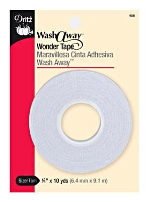 Dritz Wash-A-Way Wonder Tape 1/4" 10 yards