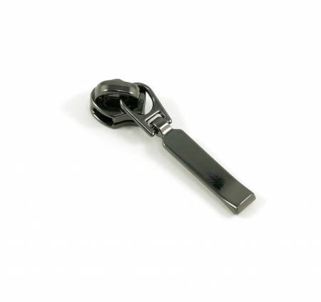 Rectangular Zipper Pull #5 Gunmetal