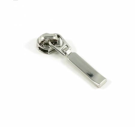 Rectangular Zipper Pull #5 Silver