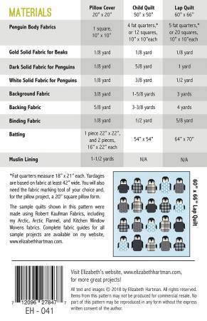 Penguin Party Quilt Pattern by Elizabeth Hartman