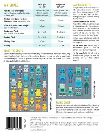 Robots! Quilt Pattern - Elizabeth Hartman - EH066