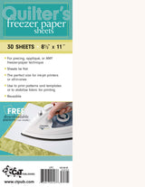 Quilters Freezer Paper 8 1/2 x 11 - 30 per pack