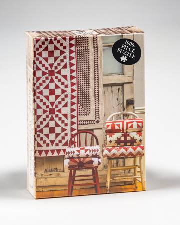 Puzzle Red And White Quilt Puzzle 1000Pc