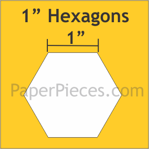 Paper Piece Hexagons Pack 1in 100pc