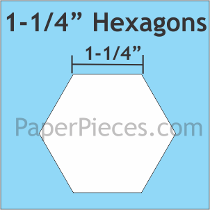 Paper Piece Hexagon Pack 1-1/4in 75pc