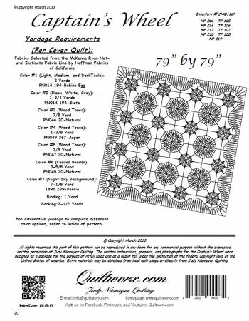 Captain's Wheel Quilt Pattern