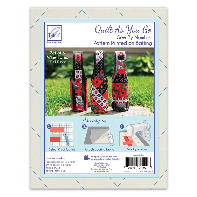 Quilt As You Go Wine Totes - June Tailor