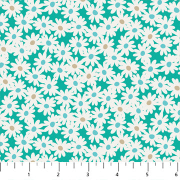 Snug Knit - Teal Daisies - K90535-64