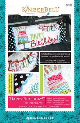 Kimberbell Happy Birthday Bench Pillow