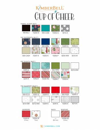 Kimberbell Cup of Cheer Advent Quilt Pattern Machine Embroidery