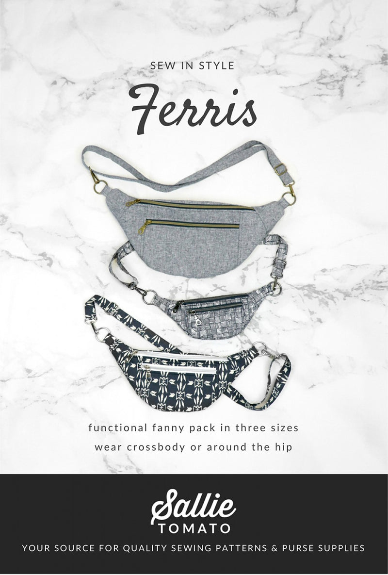Ferris Pattern - Functional Fanny Pack in Three Sizes