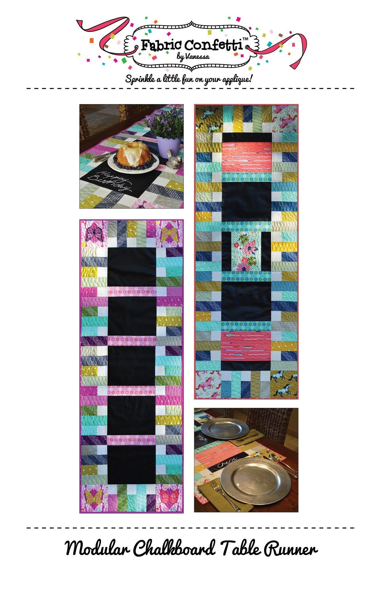 Modular Chalkboard Table Runner