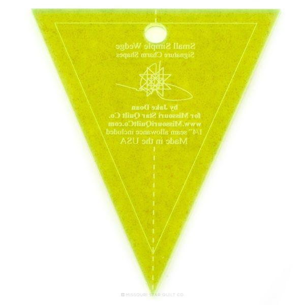 Missouri Star Small Simple Wedge Template for 5" Charm Packs