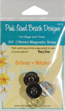 Magnetic Purse Snap - Silver Nickel 3/4"
