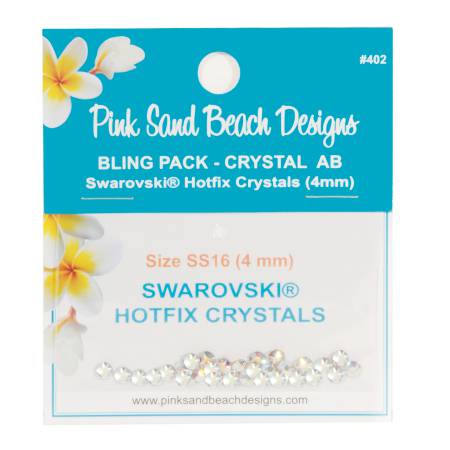 Pink Sands Beach - Swarovski Hotfix Crystal 4mm - Crystal