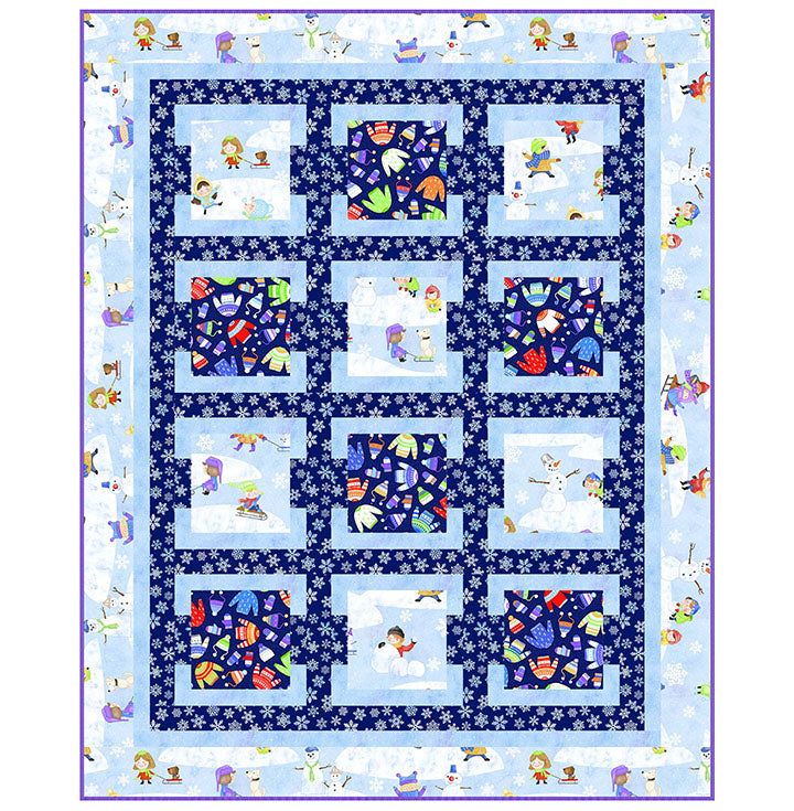 Squares Afloat Pattern Quilt Kit