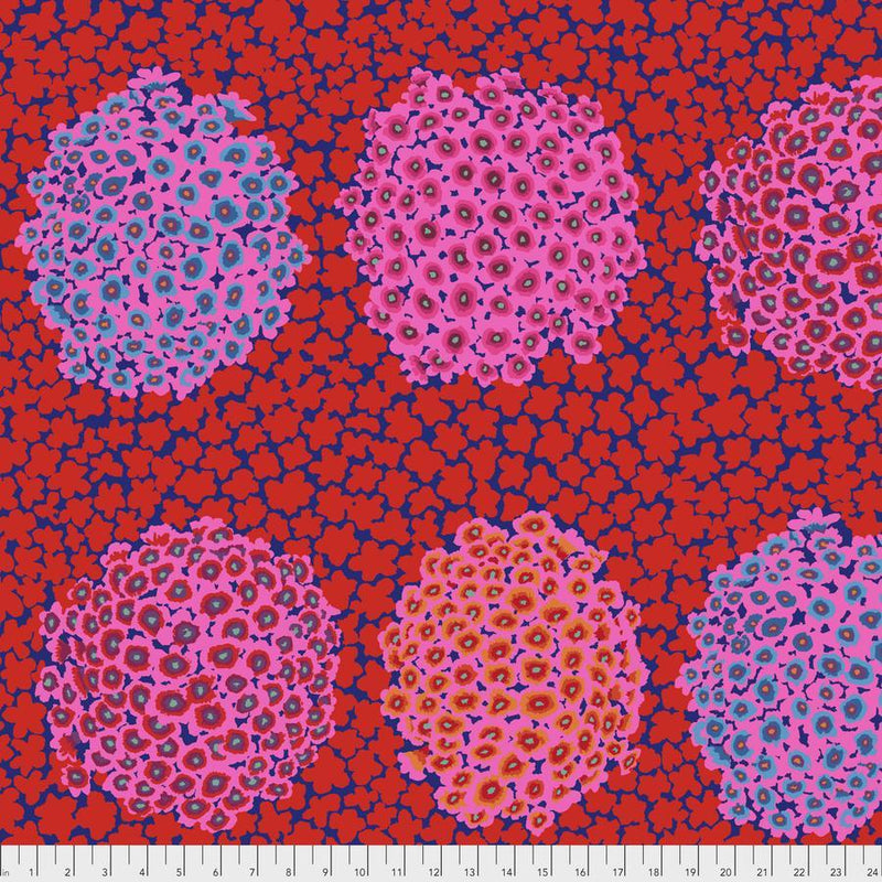 Kaffe Fassett Hot & Cool Collective Hydrangea - Red