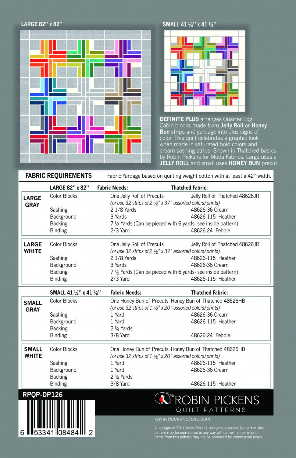 Definite Plus Quilt Pattern - Robin Pickens