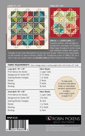 Emilia Quilt Pattern - Robin Pickens