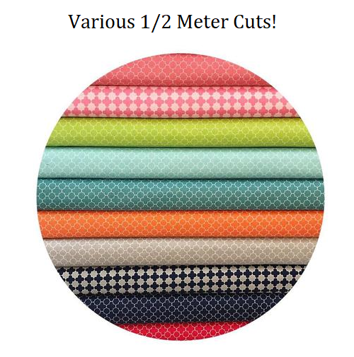 1/2 Meter Various Cuts of Fabric Various Colours