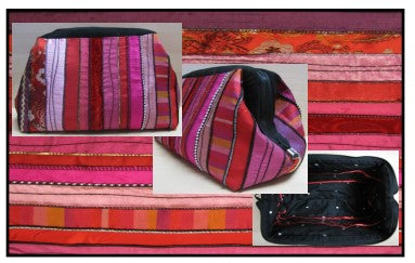 Shades of Scarlet - Serger -  Silk Embellished Bag