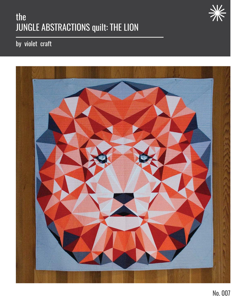 The Jungle Abstractions Quilt: The Lion   Abstractions Quilt