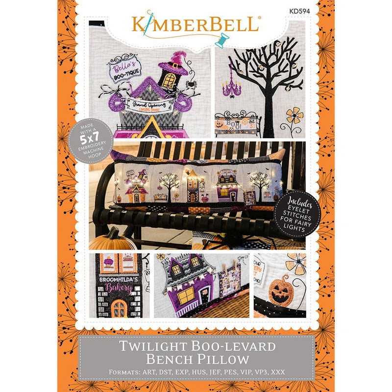 Kimberbell Twilight Boo-levard Bench Pillow, Machine Embroidery