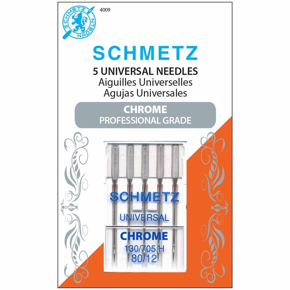 SCHMETZ #4009 Chrome Universal - 80/12 - 5 count